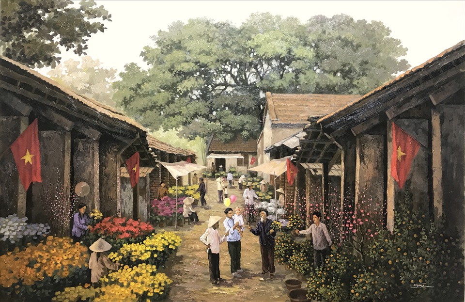 Đường làng ngày Tết